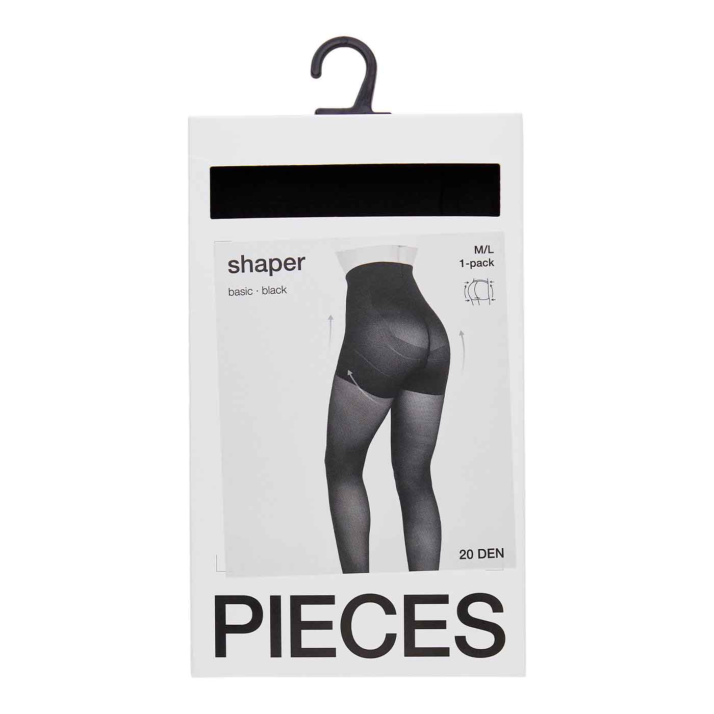 PIECES - STRØMPEBUKS - SHAPER 20 DEN - SORT